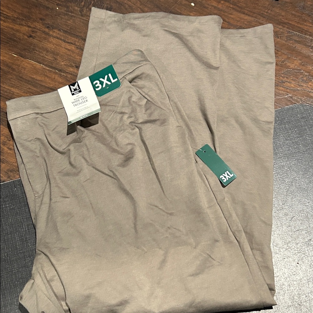 Men's 3XL Wide Leg Pants in Taupe